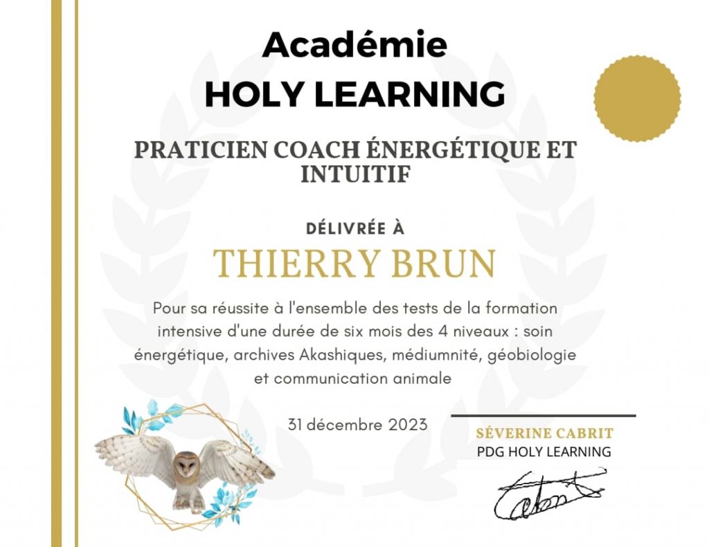 Certification Paraticien Coach énergétique et intuitif